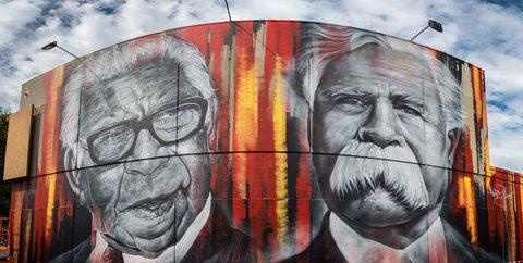 Shepparton Aboriginal Street Art Project Murals - 2032 Olympic Games 1