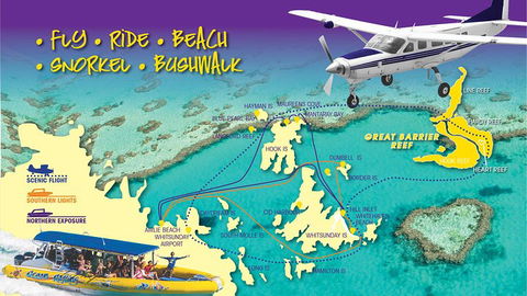 Scenic Flight - Great Barrier Reef, Heart Reef, Whitehaven Beach & Hill Inlet! - 2032 Olympic Games 0